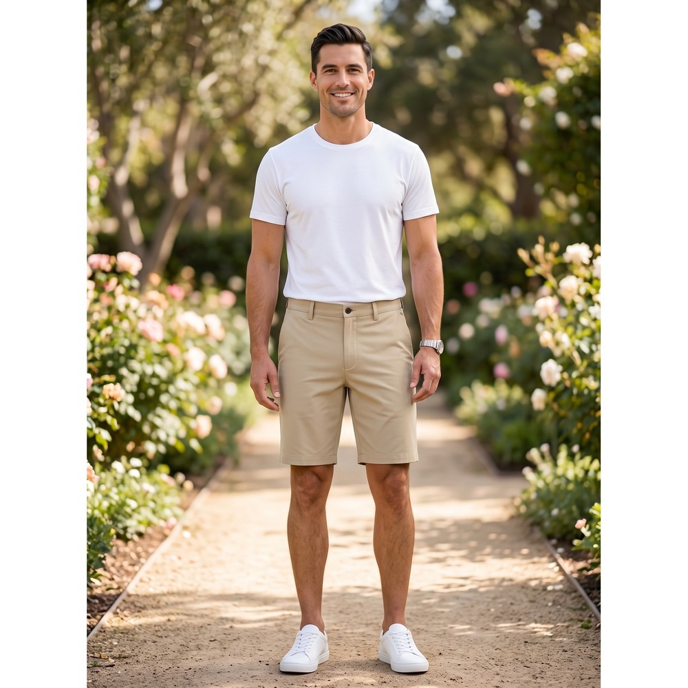 Adidas Mens Golf Shorts Khaki Tan Performance Activewear RN88387 32